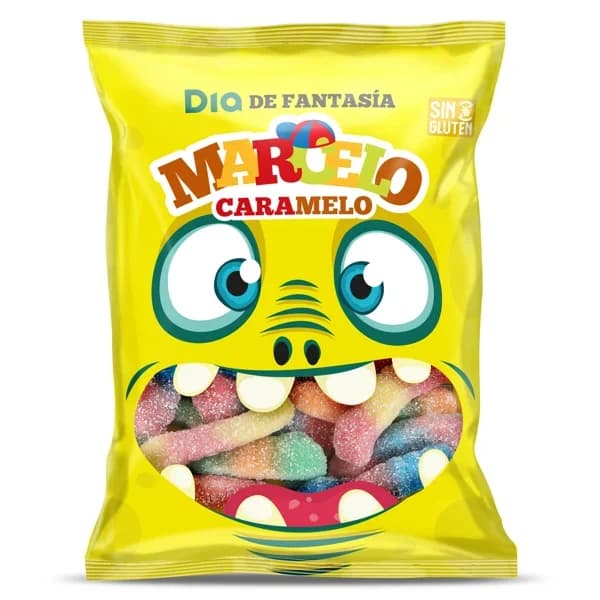 Golosinas gusanos pica Marcelo Caramelo de Dia bolsa 100 g - 0.1 kg - Imagen del producto en Findit