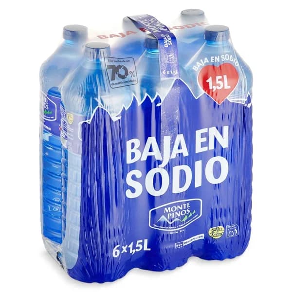 Agua mineral natural Monte Pinos pack 6 x 1.5 l - 8.93 l - Imagen del producto en Findit