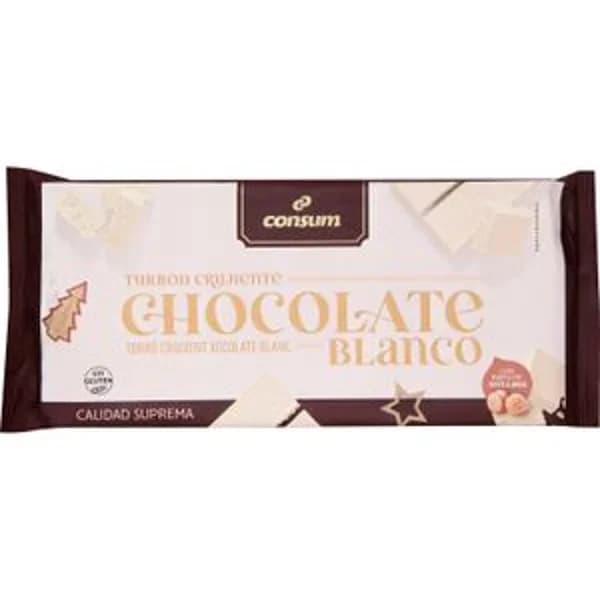 Turrón Choco Blanco Crujiente - 0.22 kg - Imagen del producto en Findit