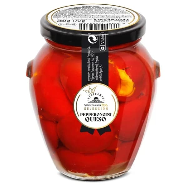 Pepperoncini rellenos de queso Vegecampo de Dia frasco 170 g - 0.17 kg - Imagen del producto en Findit