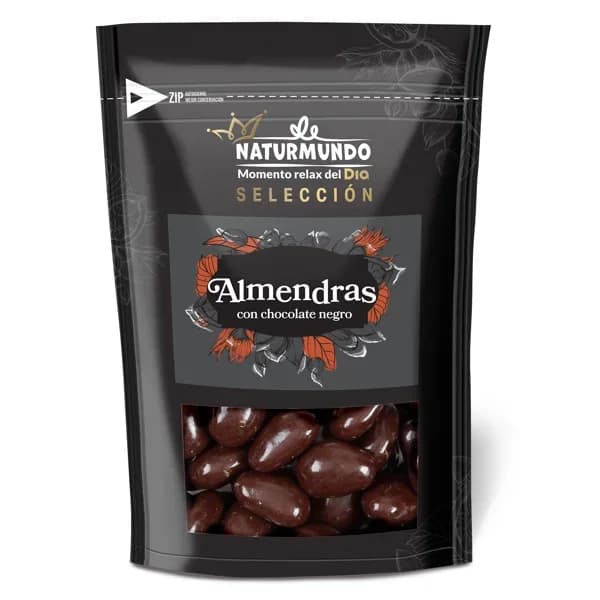 Almendras con chocolate negro Naturmundo de Dia bolsa 150 g - 0.18 kg - Imagen del producto en Findit