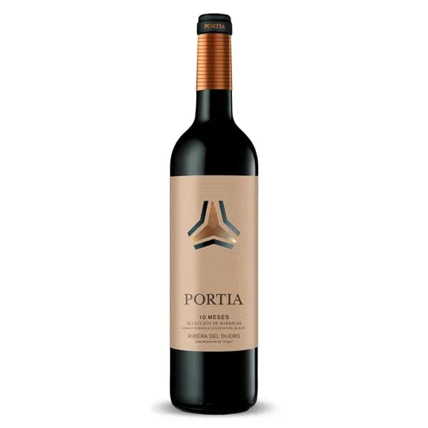Vino tinto 10 meses D.O. Ribera del Duero Portia botella 75 cl - 0.75 l - Imagen del producto en Findit