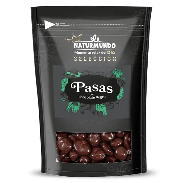 Pasas recubiertas con chocolate negro Naturmundo de Dia bolsa 150 g - 0.15 kg - Imagen del producto en Findit