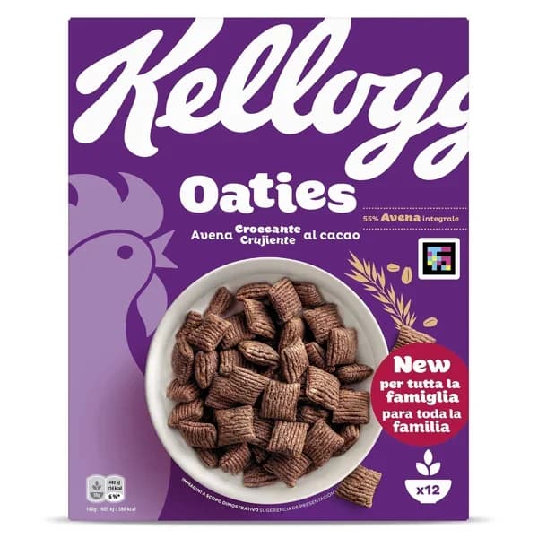 Cereales de avena al cacao oaties Kellogg's caja 360 g - 0.36 kg - Imagen del producto en Findit