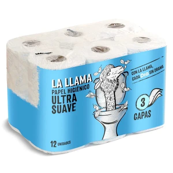 Papel higiénico suave 3 capas La Llama Dia bolsa 12 unidades - 11.89 ud - Imagen del producto en Findit