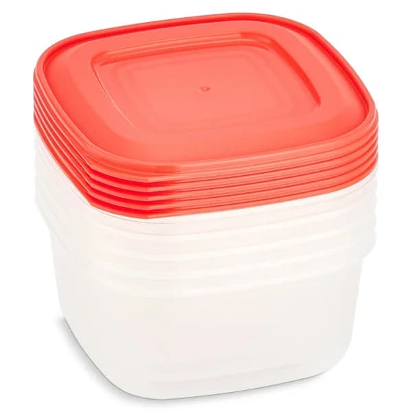 Recipientes herméticos cuadrados 600 ml set Conservers bolsa 5 unidades - 4.98 ud - Imagen del producto en Findit