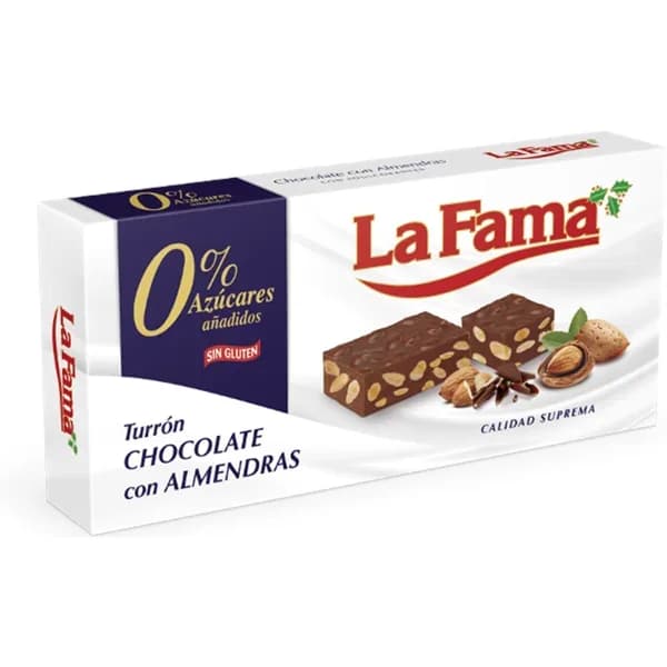 Turron Chocolate Con Almendra Sin Azucar - 0.2 kg - Imagen del producto en Findit