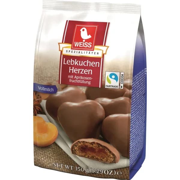 Corazones Rellenos Chocolate Leche - 0.15 kg - Imagen del producto en Findit