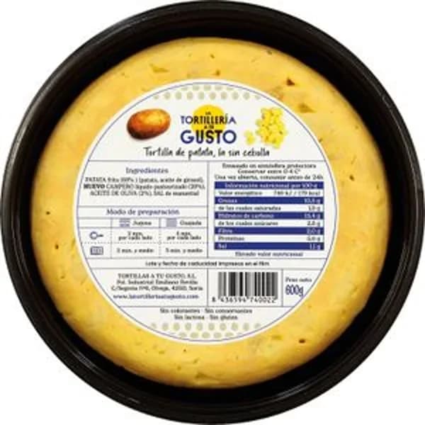 Tortilla Patatas sin Cebolla - 0.6 ud - Imagen del producto en Findit