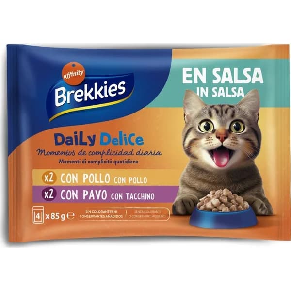 Comida Húmeda Gato Bocaditos Salsa de Pollo y Pavo - 0.34 kg - Imagen del producto en Findit