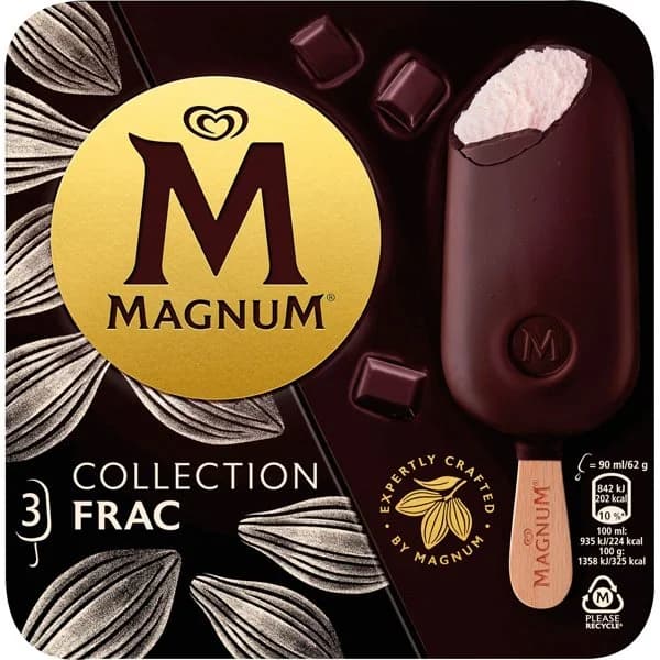 Bombón helado Frac Magnum sin gluten 3 ud. - 1.06 ud - Imagen del producto en Findit