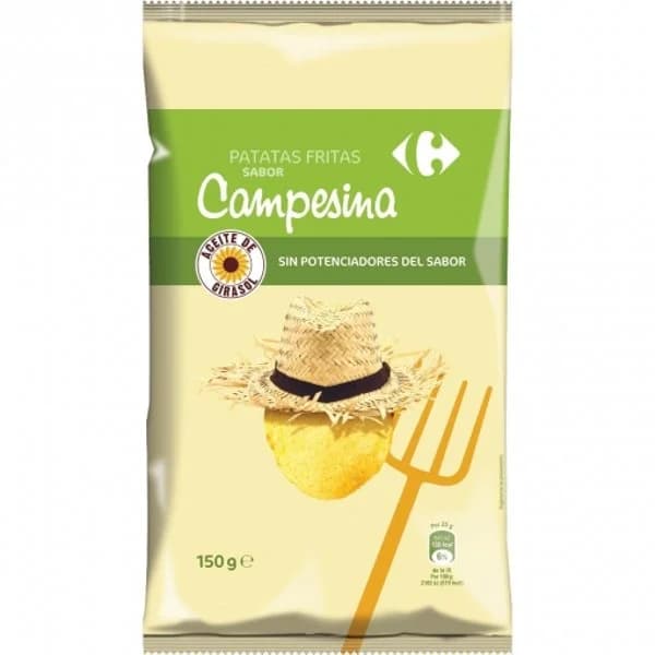 Patatas fritas sabor campesina Classic Carrefour 150 g. - 0.15 kg - Imagen del producto en Findit