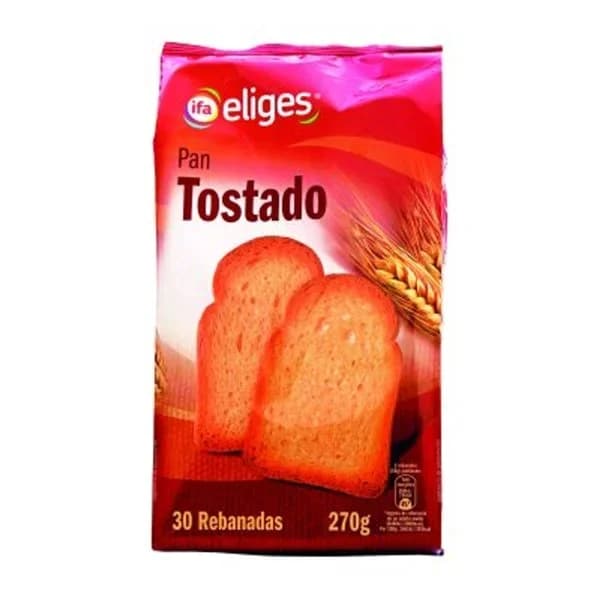 Pan tostado 30 unidades - 0.27 kg - Imagen del producto en Findit