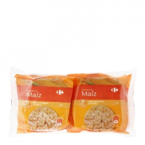 Tortitas de maíz Carrefour pack de 4 unidades de 33 g. - 0.13 kg - Imagen del producto en Findit