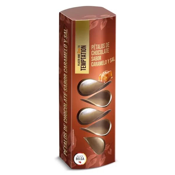Pétalos de chocolate con caramelo y sal Temptation de Dia estuche 150 g - 0.12 kg - Imagen del producto en Findit