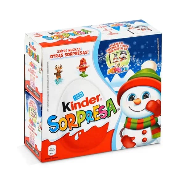 Huevos de chocolate con sorpresa Kinder estuche 126 g - 0.21 kg - Imagen del producto en Findit
