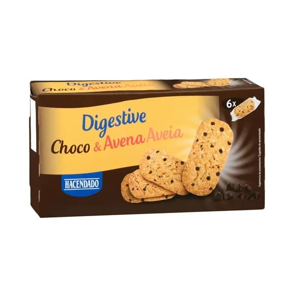 Galletas Digestive choco y avena Hacendado - 0.32 kg - Imagen del producto en Findit