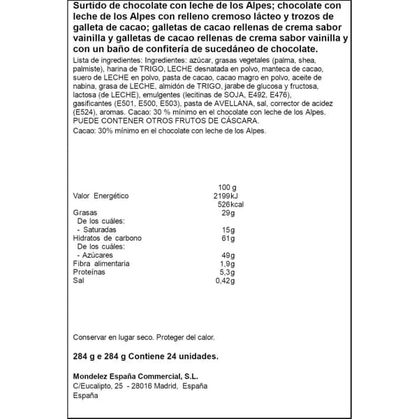 Calendario de Adviento Chocolate 284G - 0.27 kg - Imagen del producto en Findit