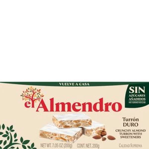 Turrón duro sin azúcar 200 g - 0.2 kg - Imagen del producto en Findit