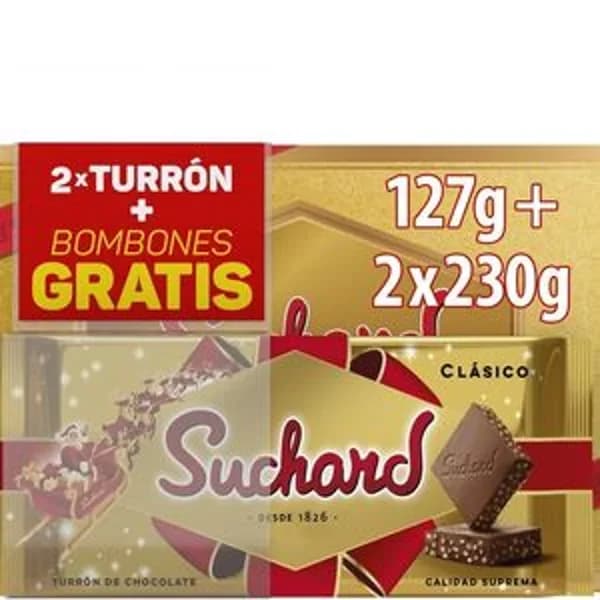 Turrón de chocolate 2x230 g pack 460 g - 0.59 kg - Imagen del producto en Findit