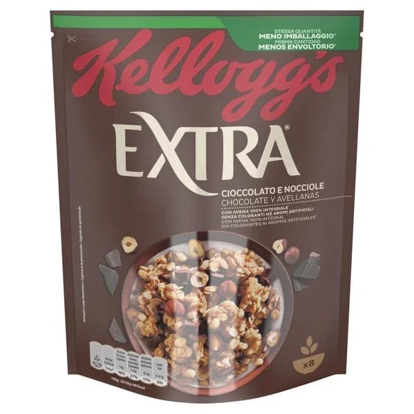 Cereales crujientes con chocolate y avellanas Kellogg's Extra caja 375 g - 0.37 kg - Imagen del producto en Findit