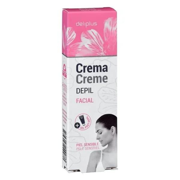 Crema depilatoria facial Deliplus piel sensible - 1 ud - Imagen del producto en Findit
