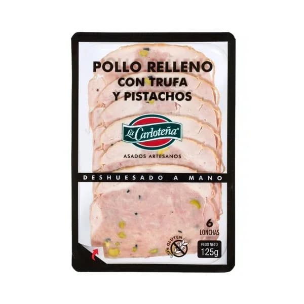 Pollo relleno con trufa y pistachos La Carloteña lonchas - 1 ud - Imagen del producto en Findit