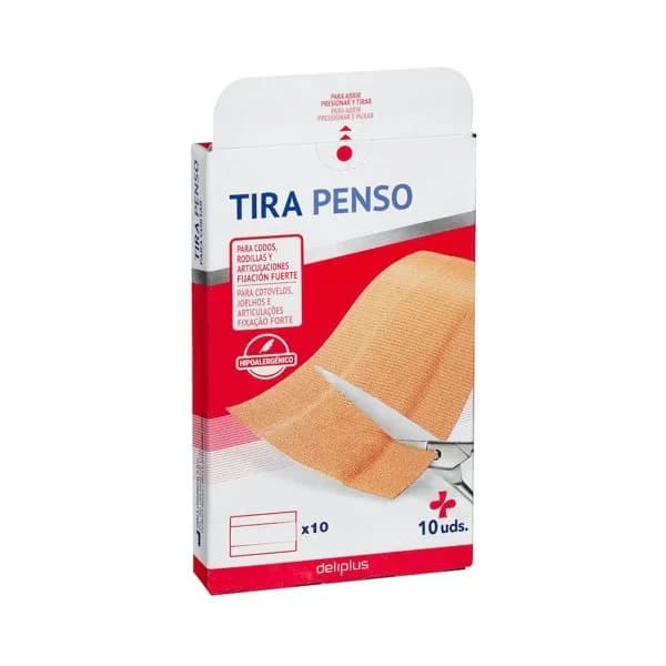Bandas adhesivas fijación fuerte color beige Deliplus para cortar - 10 ud - Imagen del producto en Findit