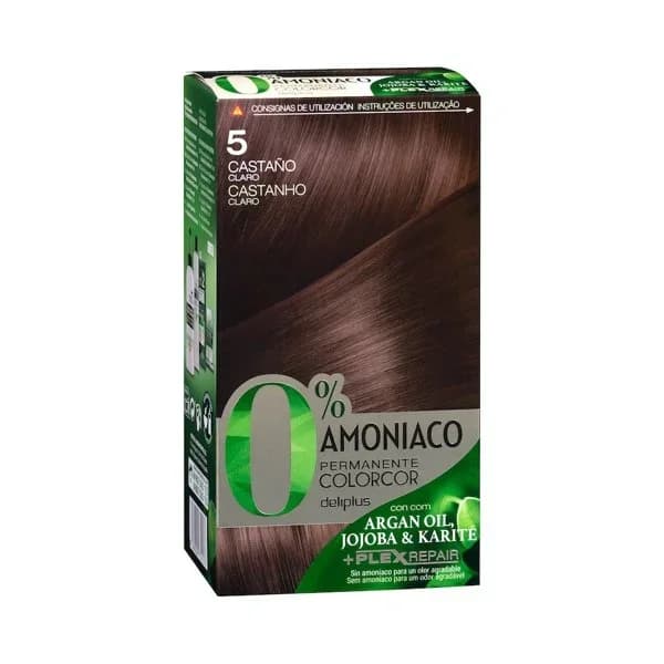 Coloración permanente 5 castaño claro Deliplus 0% amoníaco - 1 ud - Imagen del producto en Findit