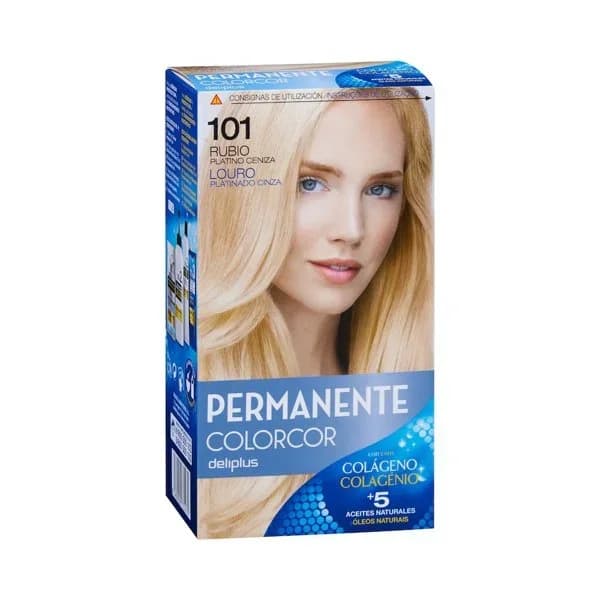 Coloración permanente 101 rubio platino ceniza Deliplus - 1 ud - Imagen del producto en Findit