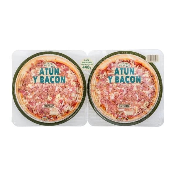 Pizza atún y bacón Hacendado - 0.44 kg - Imagen del producto en Findit