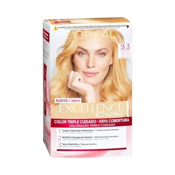 Tinte rubio dorado N.9.3 EXCELLENCE, caja 1 ud. - 1 ud - Imagen del producto en Findit