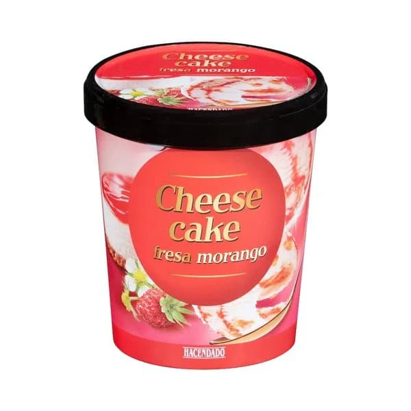 Helado tarta de queso Hacendado con fresas - 0.5 l - Imagen del producto en Findit