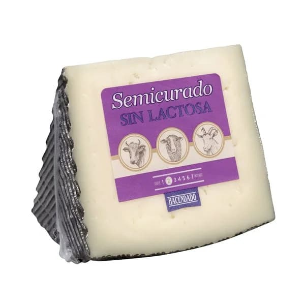 Queso semicurado sin lactosa mezcla Hacendado - 0.43 kg - Imagen del producto en Findit