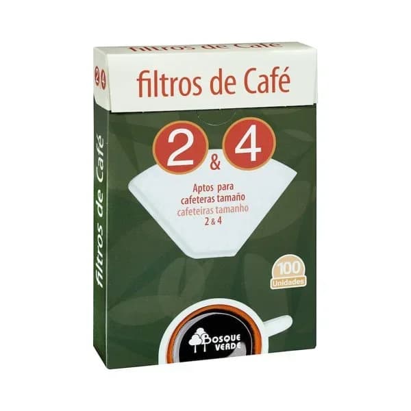Filtros de café para cafeteras tamaño 2 y 4 Bosque Verde - 100 ud - Imagen del producto en Findit