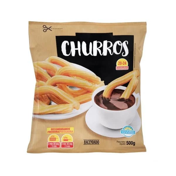 Churros Hacendado ultracongelados - 0.5 kg - Imagen del producto en Findit