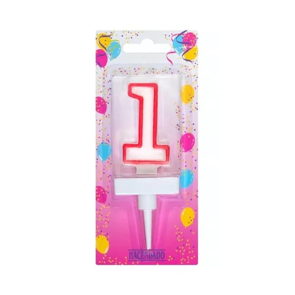 Vela de cumpleaños 1 Hacendado - 1 ud - Imagen del producto en Findit