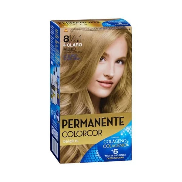 Coloración permanente 8 1/2.1 rubio claro ceniza Deliplus - 1 ud - Imagen del producto en Findit