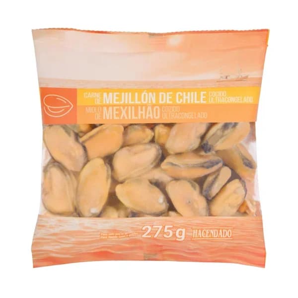 Carne de mejillón de Chile cocido Hacendado ultracongelado - 0.27 kg - Imagen del producto en Findit