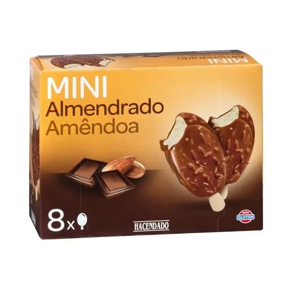 Helado mini bombón almendrado Hacendado - 0.48 l - Imagen del producto en Findit