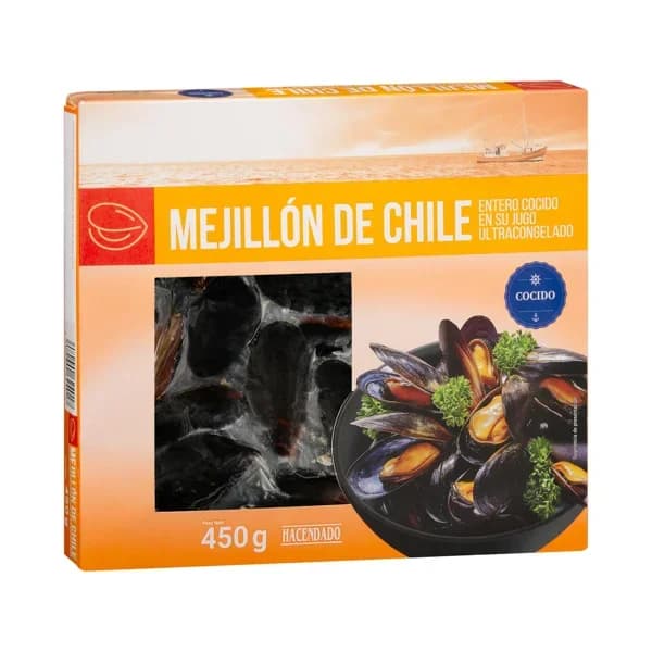 Mejillón de Chile entero cocido Hacendado ultracongelado - 0.45 kg - Imagen del producto en Findit