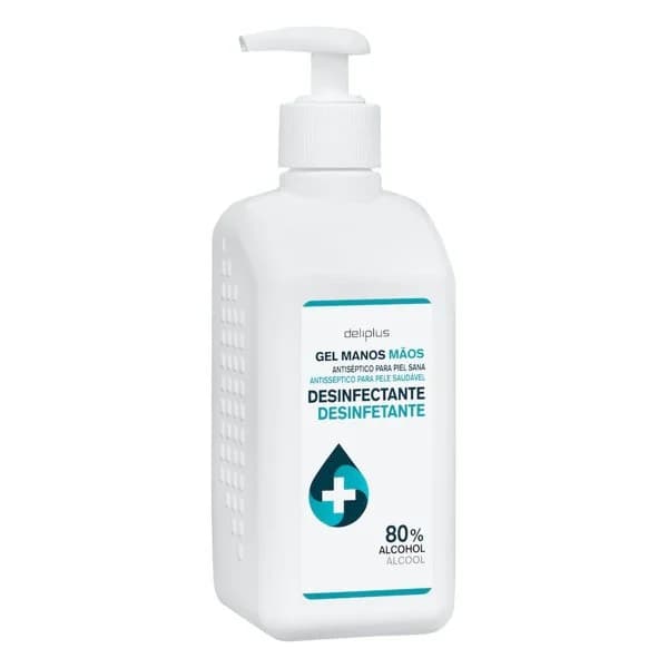 Gel hidroalcohólico 80% alcohol Deliplus antiséptico sin aclarado - 0.5 l - Imagen del producto en Findit