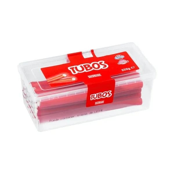 Golosinas tubos de fresa Hacendado rellenos - 0.32 kg - Imagen del producto en Findit