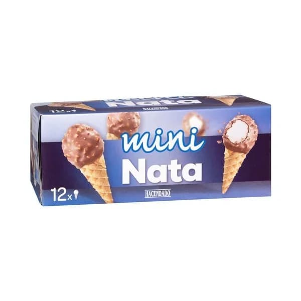Helado mini cucurucho nata Hacendado - 0.44 l - Imagen del producto en Findit