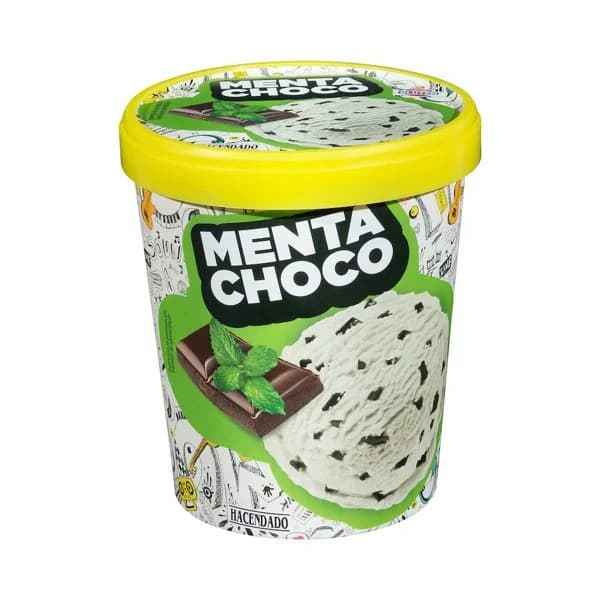 Helado menta choco con trocitos sabor chocolate Hacendado - 0.5 l - Imagen del producto en Findit
