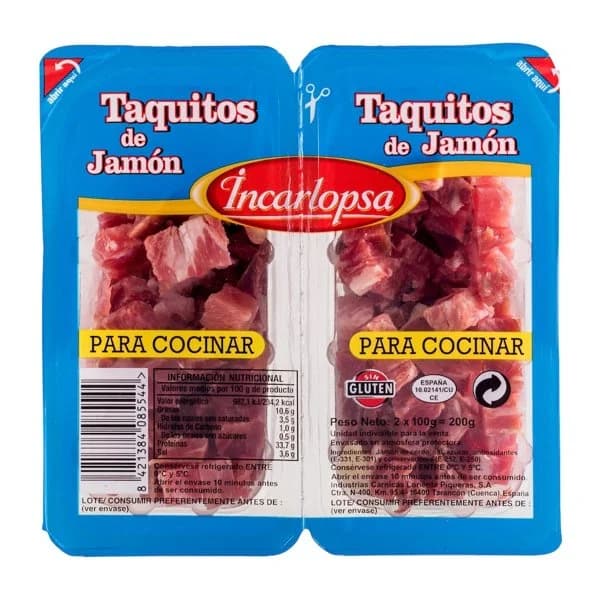 Taquitos de jamón Incarlopsa - 0.2 kg - Imagen del producto en Findit