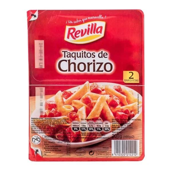 Taquitos de chorizo extra Revilla - 0.2 kg - Imagen del producto en Findit
