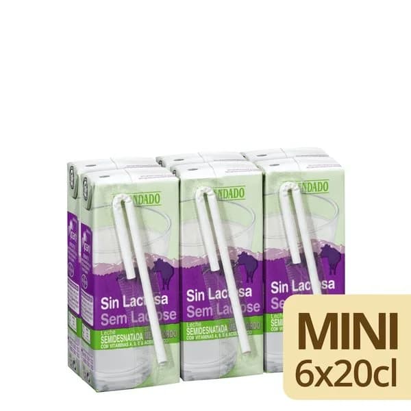 Leche semidesnatada sin lactosa Hacendado - 1.2 l - Imagen del producto en Findit