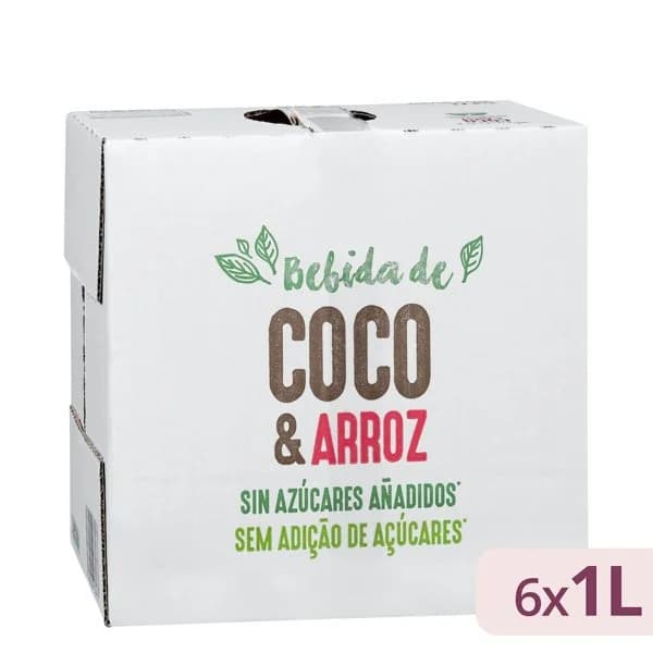Bebida de coco y arroz sin azúcares añadidos Hacendado - 6 l - Imagen del producto en Findit