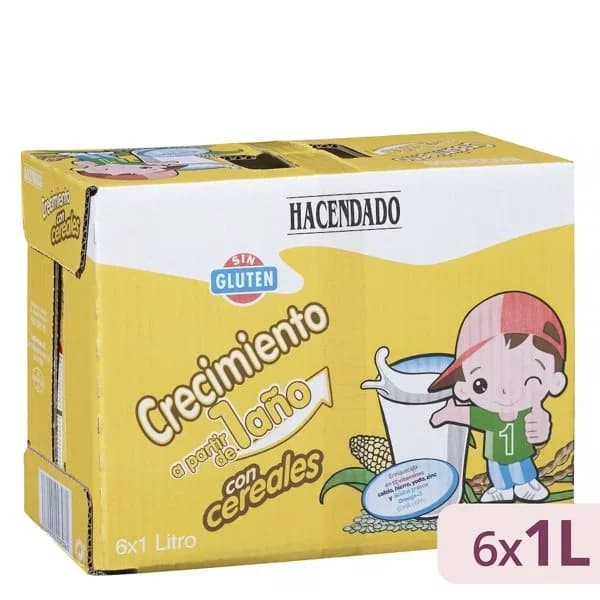 Preparado lácteo con cereales crecimiento Hacendado +1 año - 6 l - Imagen del producto en Findit